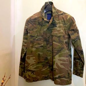 Army style jacket shirt -MINT- Ribbed style-Sz S/M